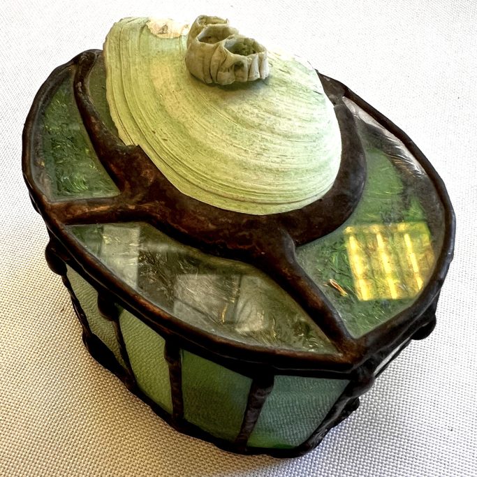 Green stained glass box