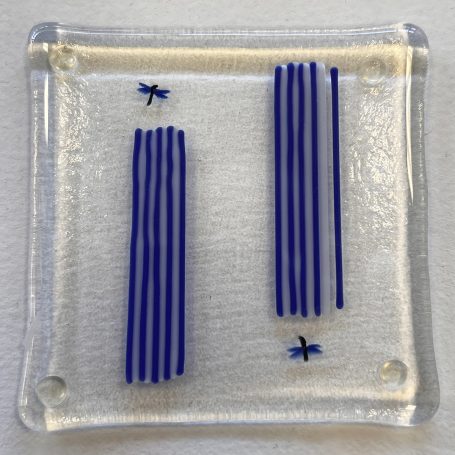 Fused glass tray