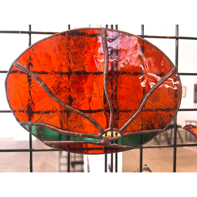 Orange sunset stained glass