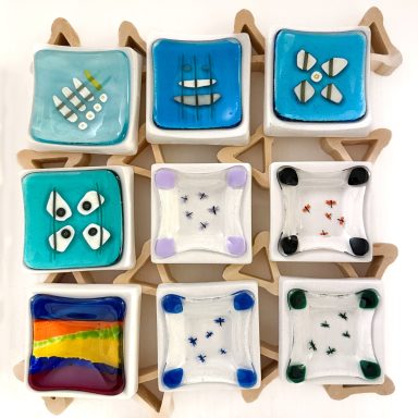 Trinket trays Fused glass trinket trays