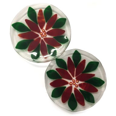 Poinsettia Dessert Plates