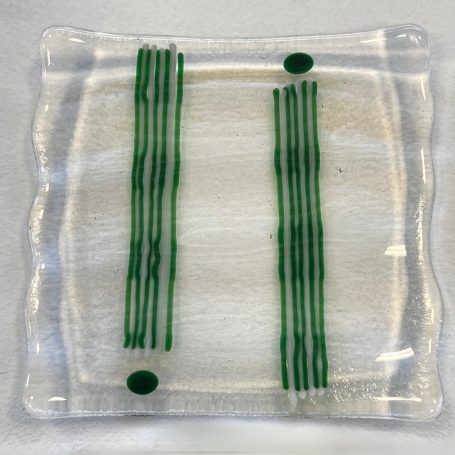 Fused glass tray